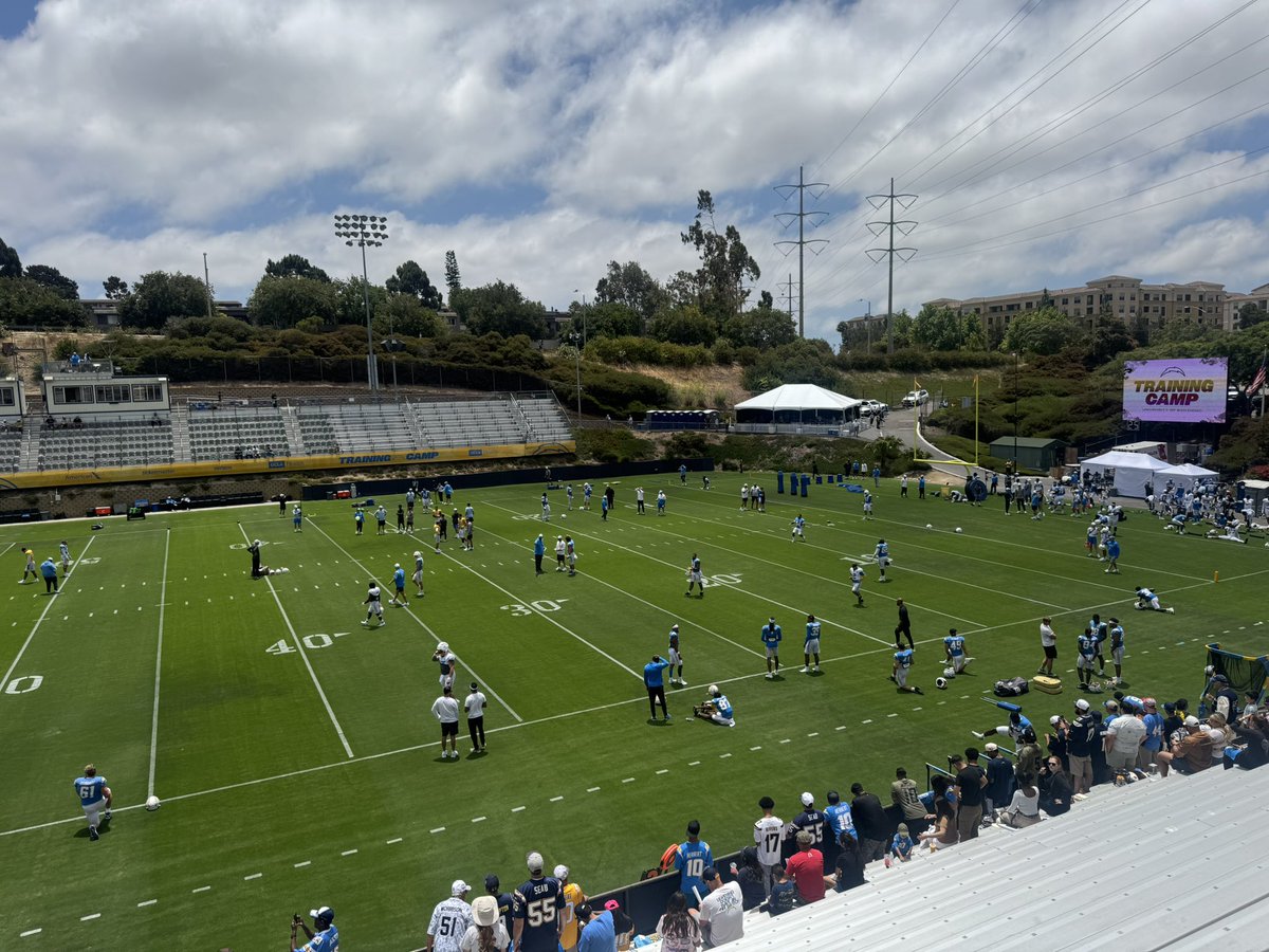 krisrhim1's tweet image. 1v1 drills favor the receiver, but for whatever it’s worth, rookie KeAndre Lambert Smith looked really good.
He had a leaping catch down the sideline over the outstretched arms of CB Deane Leonard that drew applause from fans here.
