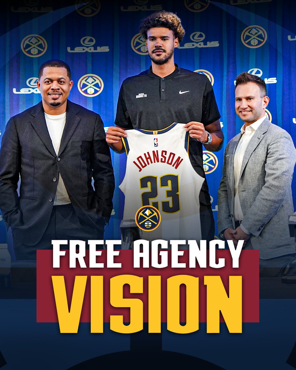 nuggets's tweet image. "It's been a busy first month on the job for Denver's new front office."
Their full vision: nuggets.media/7-22GMV