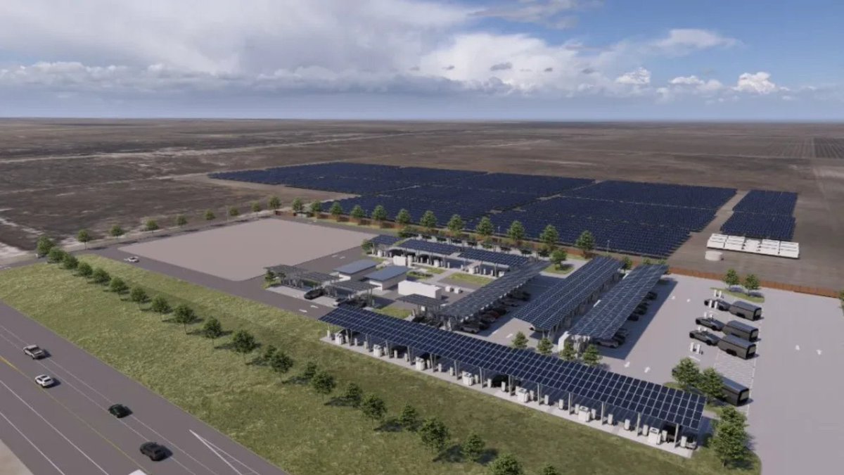 Cyber_Trailer's tweet image. Lost Hills, CA (right now)
You might be aware that Tesla just opened the world’s largest charging station off of the I-5 in Lost Hills.
Funny thing, though, there’s nowhere to eat…no diner…
Yet.