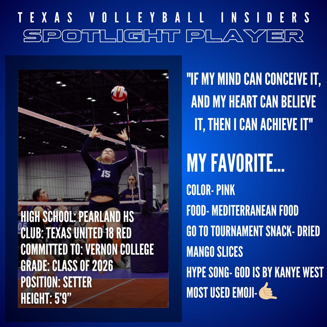 texasvbi's tweet image. Digging into Texas Volleyball! Get to know Vernon College commit Emma Garza and what she’s about. Will you be next?
