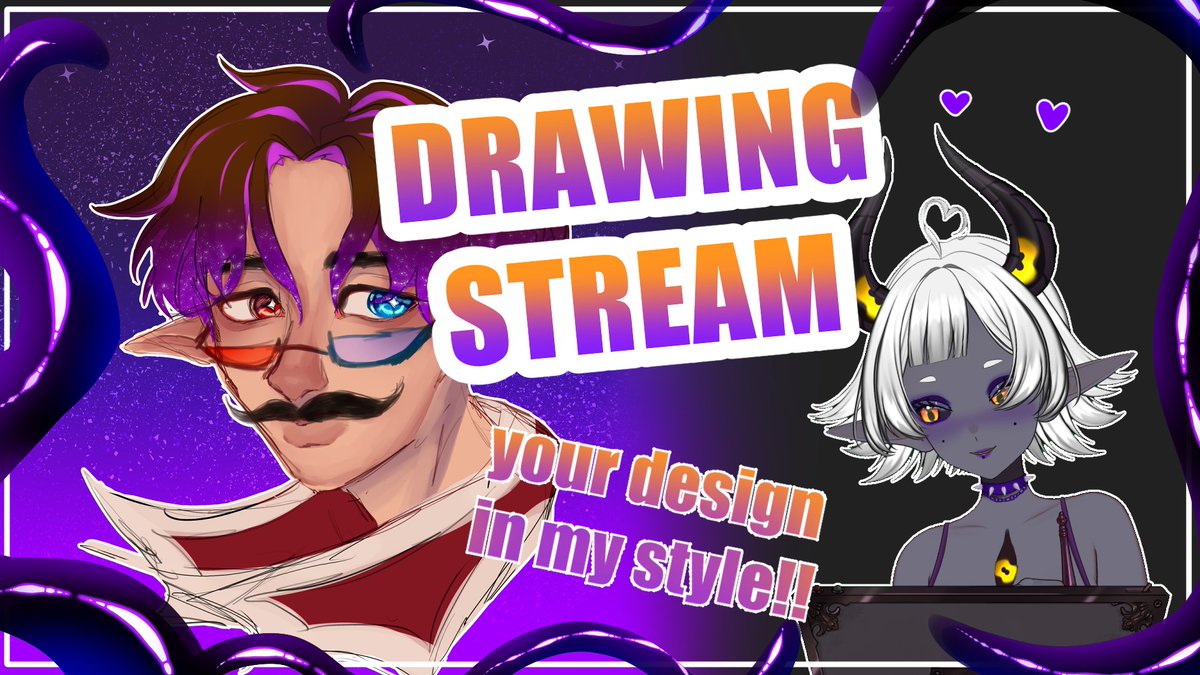 SKETCHING YOUR DESIGN IN MY STYLE ON STREAM!!!
Rt &amp; post your reference in the replies to be drawn!!
Thursday 24 at 5pm EST/6 PM ART!!