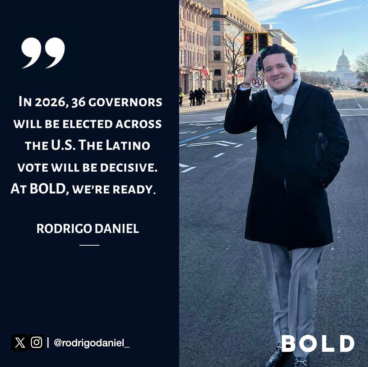 bold_wins's tweet image. In 2026, 36 states will elect new governors.
The Latino vote won’t just count — it will decide.
At BOLD, we’re ready to lead with strategy.

#Elections2026 #DigitalStrategy #DataDrivenPolitics #CampaignReady #LatinoPower