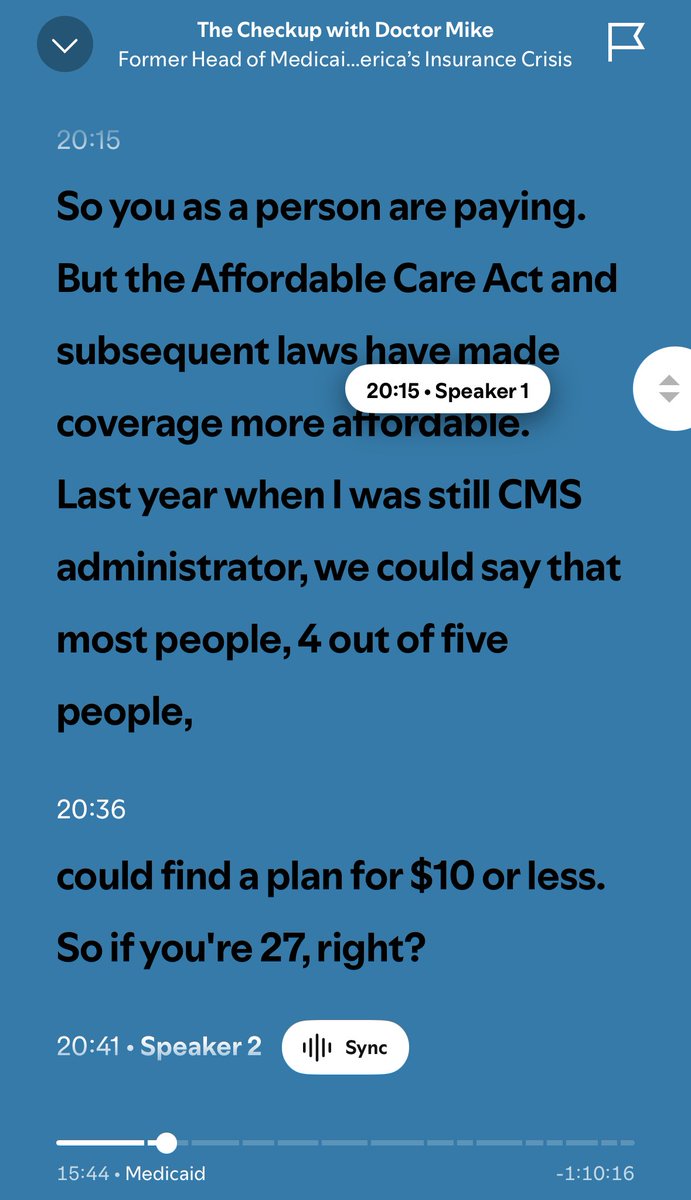 anish_koka's tweet image. The former CMS director :
“The affordable care act and subsequent laws have made coverage more affordable.
4/5 people looking for an ACA plan can find a plan for $10 or less. “