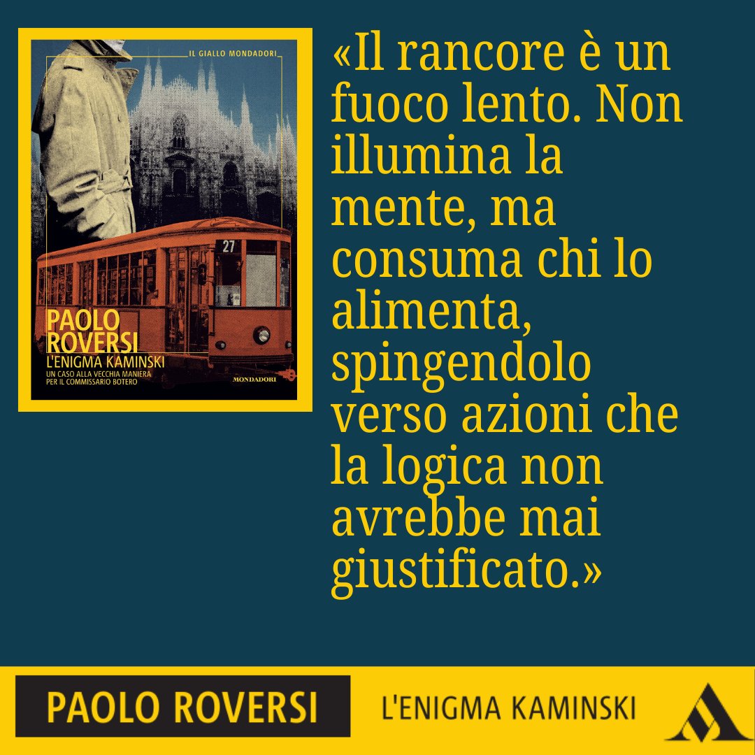 Il rancore è un fuoco lento...
#lenigmakaminski #paoloroversi #giallomondadori #giallo #milano #commissarioBotero #indagine #segreti #sospetti #senzatecnologia #suspense #amish #duomodimilano #duomo libri.paoloroversi.me/libro/l-enigma…