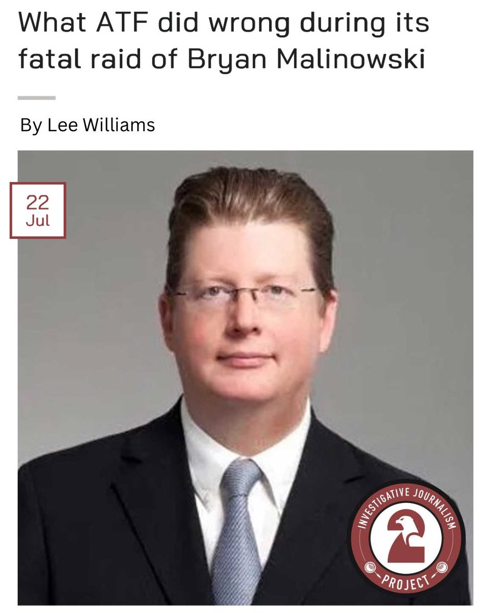 2AFDN's tweet image. Story by @HT_GunWriter 👇
. . . . . . . . .
In a perfect world, Bryan Malinowski would be alive today and substantially richer after suing the ATF for violating his Second, Fourth and Fifth Amendment rights.
Unfortunately, the ATF has yet to be held accountable for…