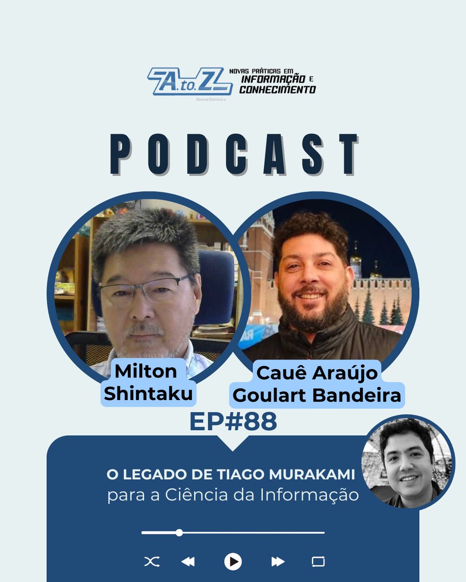 No episódio 88, homenageamos Tiago Murakami, referência nacional em tecnologia para bibliotecas e idealizador do Bibliocamp.
Conversamos com Milton Shitaku (Ibict) e Cauê Bandeira sobre seu legado inspirador.
🎧 Ouça agora e compartilhe essa homenagem. #Biblioteconomia #Podcast