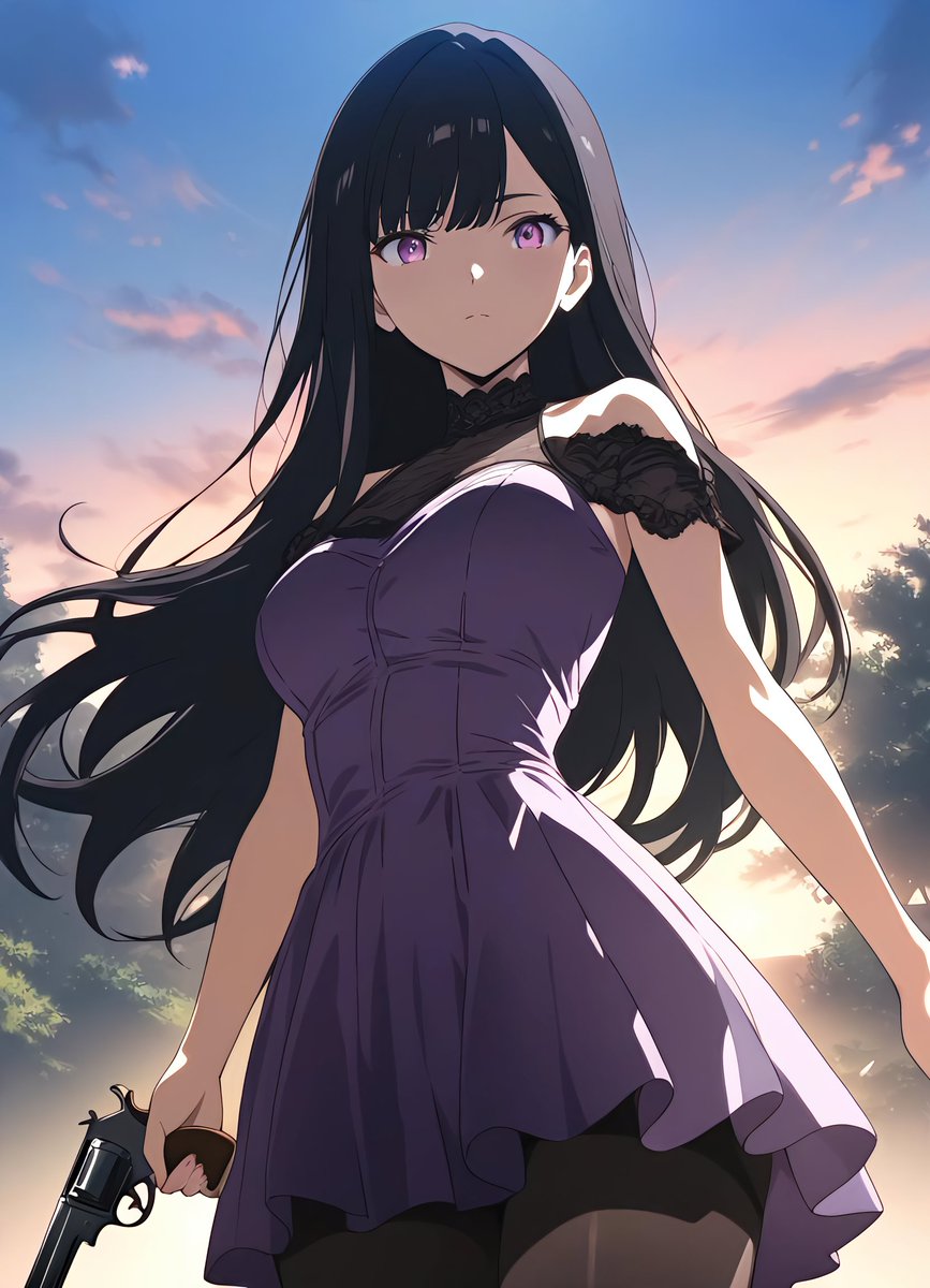 juox00's tweet photo. 黒髪ロング×拳銃(リボルバー)×トワイライト
Black long hair × Revolver × Twilight
#AIイラスト #AIart️ #AIgirl #AkumaAI https://t.co/0VjxH802M8