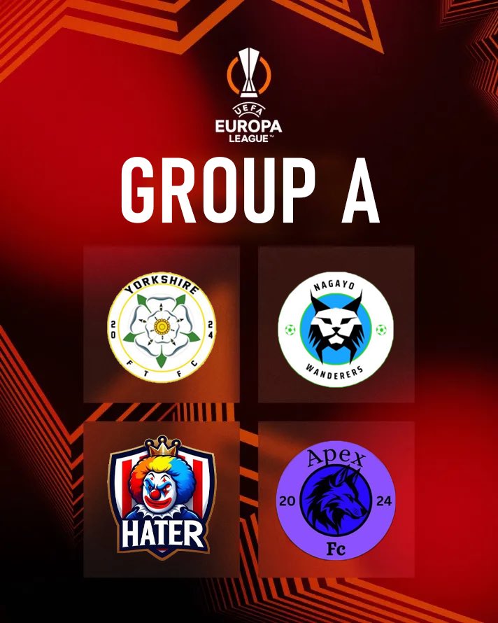 This is how our <a href="/FT_UEL/">FT Europa League (Parody) 🧡🤍</a> group looks 🔒