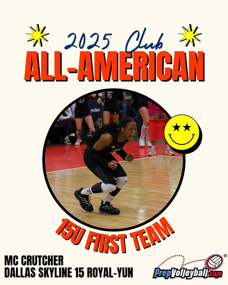 Congratulations to MC Crutcher and the rest of the players selected to the First Team Club All-Americans list from the 15U age group!

Full 15U First Team Club All-Americans 🏐 buff.ly/txiXokb