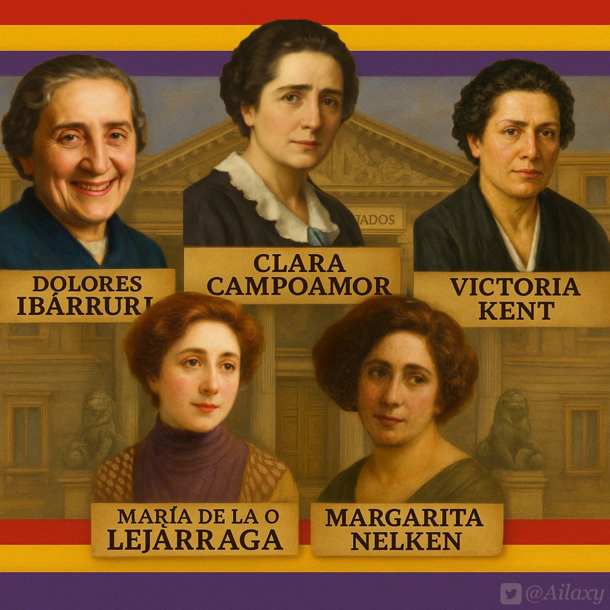 Ailaxy's tweet image. 🔴 El Congreso aprueba colgar retratos de 'Pasionaria' y el resto de diputadas de la República sin el apoyo del PP
Acompañarán a Campoamor, Kent, Nelken, Lejárraga, otras tres parlamentarias socialistas y una única representante de la CEDA
eldiario.es/agencias/congr… #FelizMartes…