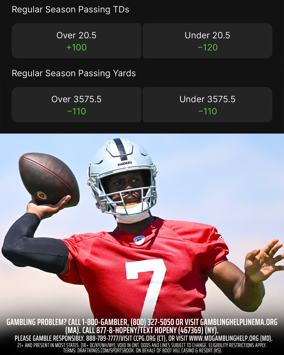 DKSportsbook's tweet image. Give me your picks for Geno Smith’s season long passing yards and touchdowns ✍️