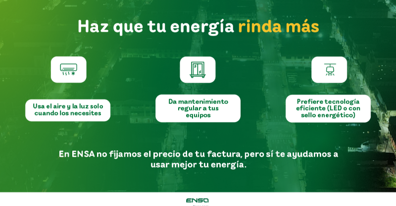 ENSApanama's tweet photo. Mejora tu consumo energético con hábitos simples. ENSA te muestra cómo hacerlo. ¡Conoce cómo aquí!