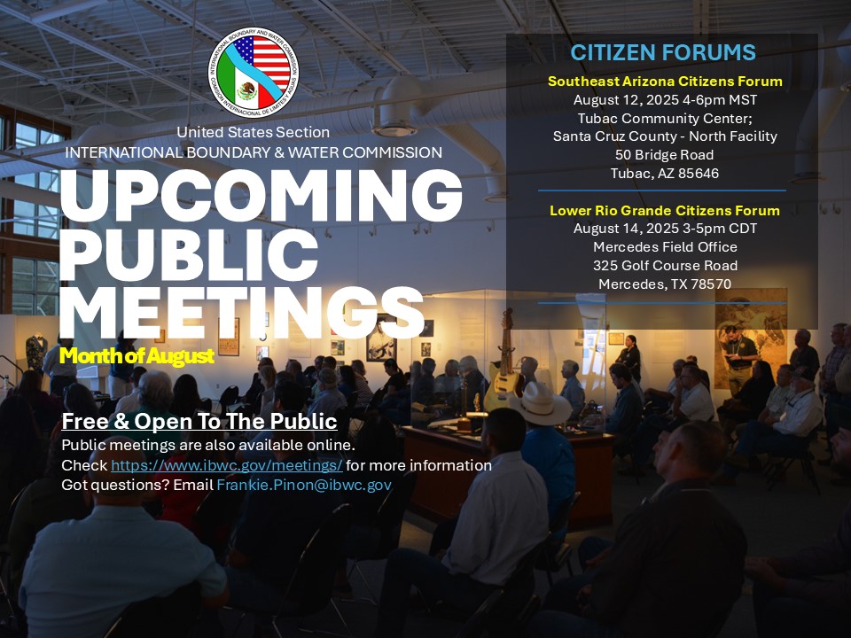 usibwc's tweet image. The #USIBWC is dedicated to #ProtectingAmericans’ health and quality of life by addressing critical issues such as #MexicanSewage, adequate infrastructure maintenance, flooding, and ensuring fair water apportionment to all Americans. We are committed to working with our federal,…