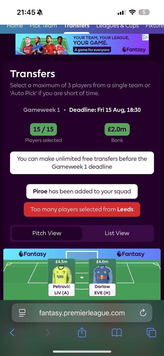 fplStoopTiger's tweet image. FFS