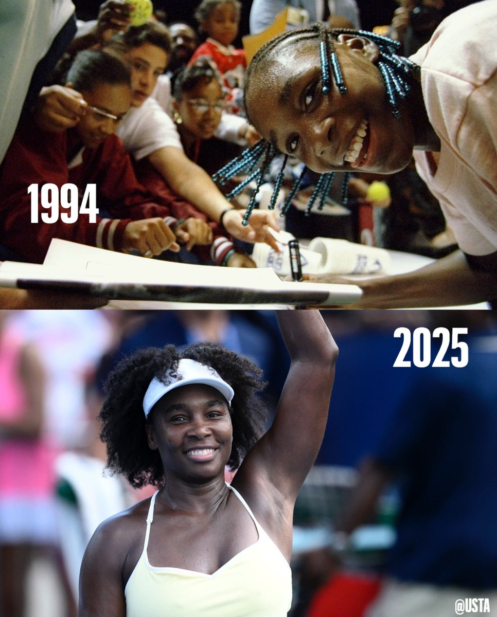 usta's tweet image. From starting her career in 1994, to competing in 2025, Venus Williams continues to inspire decades later. ✨