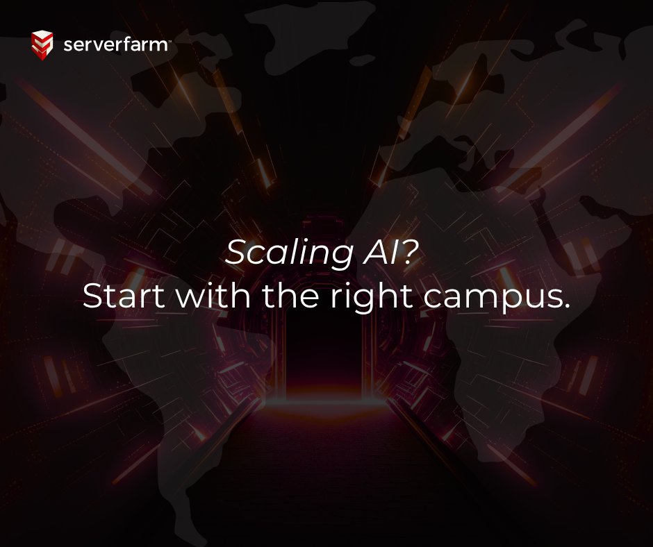 Scaling to 500MW? You need more than space—you need strategy.

Serverfarm’s global campuses deliver:
 🔋 Hyperscale power
 ❄️ Liquid cooling
 🌍 Location intelligence

🔗 bit.ly/4mJqioP 

#Serverfarm #DataCenterCampus #HyperscaleDataCenters #AIInfrastructure