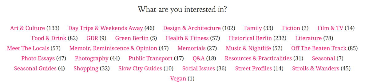 <a href="/slowberlin/">Slow Travel Berlin</a> you should add to the list:
Terror and kidnapping