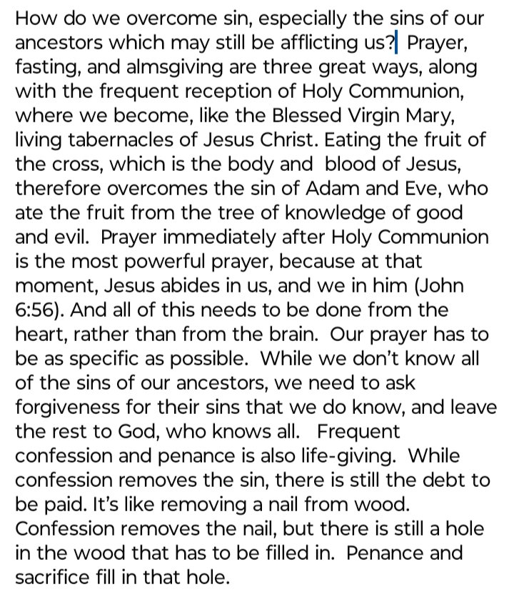 marymar49743095's tweet image. How do we overcome sin, especially the sins of our ancestors which may still be afflicting us?