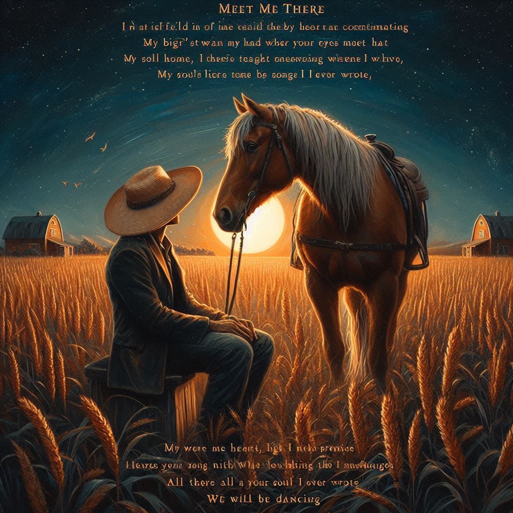 RiverRune88's tweet image. meet me there
in the Field of Time
where my Heart
is contemplating
w/ my big straw hat
& horse in hand
always there
I am waiting
take me Home
where your eyes meet mine
my Soul's light
#promise enhancing
all the songs
I ever wrote
it is there
we will be dancing
#vss365
©rpm'25
