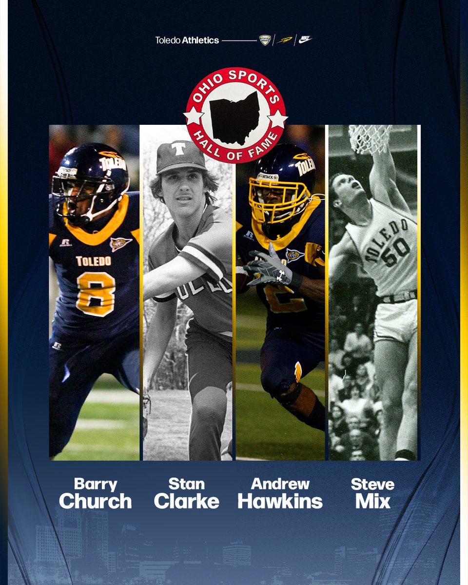 Congrats to 4 former Rockets who are being inducted into the Ohio Sports Hall of Fame this weekend in Dayton! 

#TeamToledo