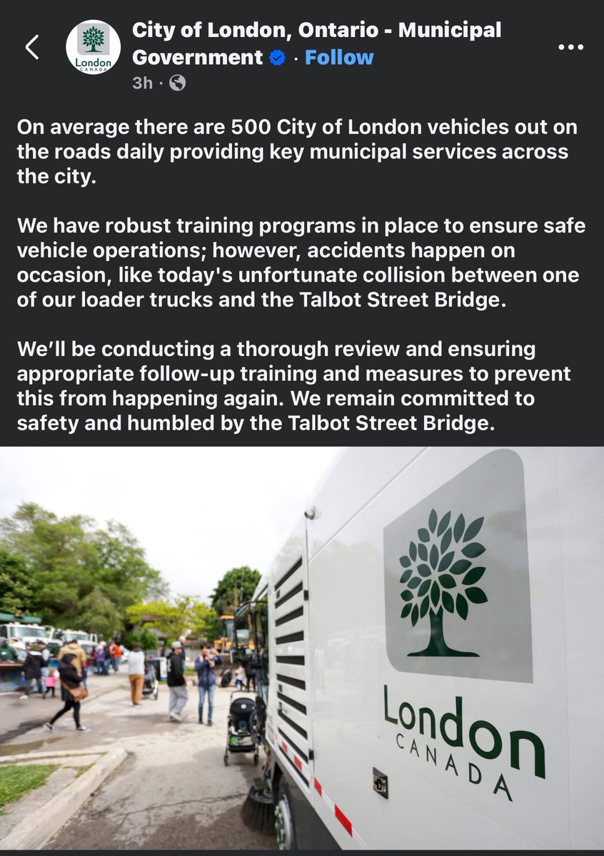 Talbot Street Bridge (@talbotstbridge) on Twitter photo See that last line there on this post from <a href="/CityofLdnOnt/">City of London</a>?
“…and humbled by the Talbot Street Bridge.”
#TooTallForTalbot See that last line there on this post from <a href="/CityofLdnOnt/">City of London</a>?
“…and humbled by the Talbot Street Bridge.”
#TooTallForTalbot
