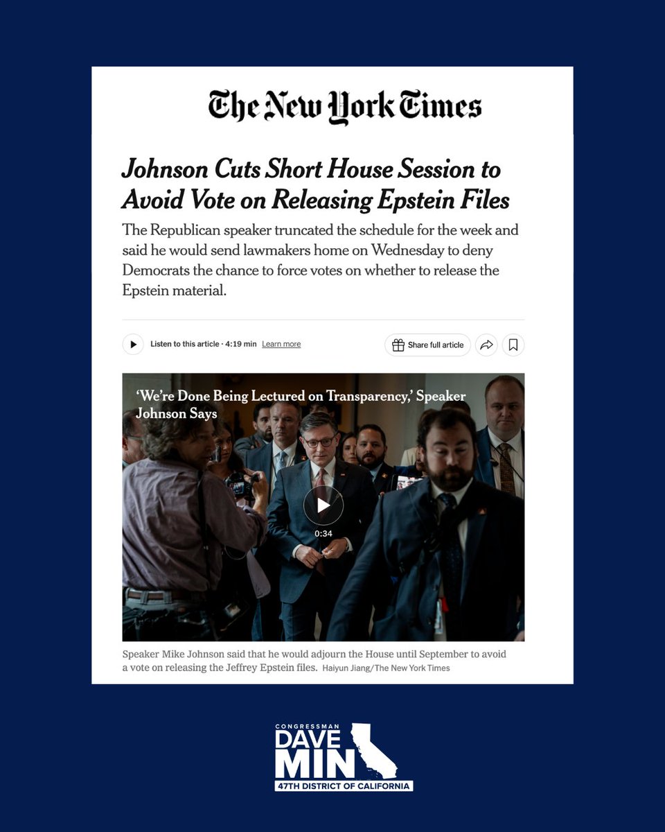 Republicans just sent Congress home until September to protect Donald Trump.

This is disgusting, it is wrong, and it is un-American.
