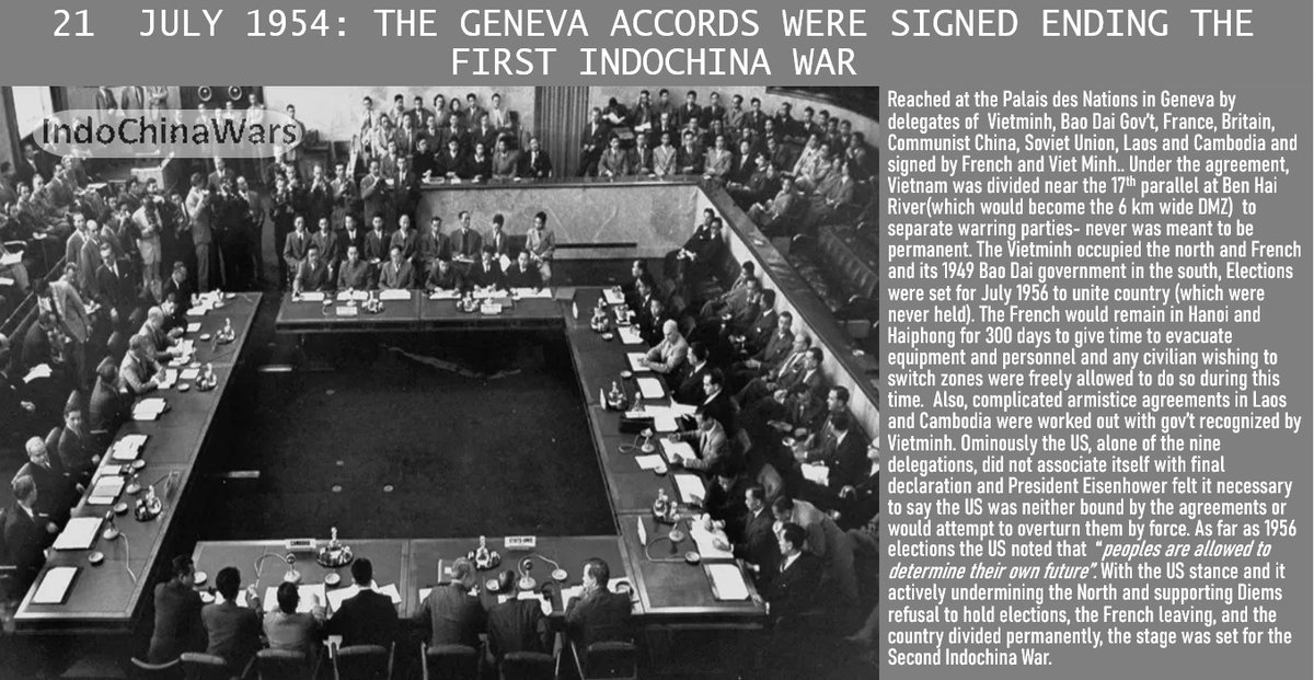 WarsIndo's tweet image. 21 July 1954: the Geneva Accords were signed, ending the First Indochina War