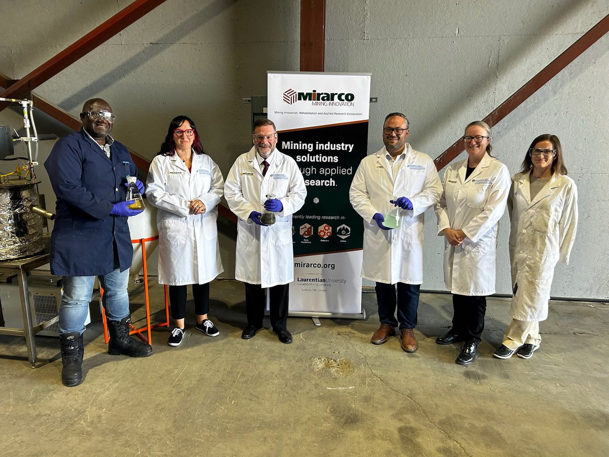 ToddJMcCarthy's tweet image. This morning, I had the opportunity to tour the newly relocated research labs at the Mining Innovation, Rehabilitation, and Applied Research Corporation (MIRARCO) with @ChrisScottPC, the Parliamentary Assistant to the Minister of Energy and Mines.
Now operating from a new…