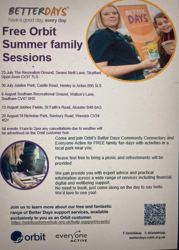 First free Orbit Summer family session tomorrow at the rec - details below...
#orbitbetterdays #soafoodbank #suafoodbank