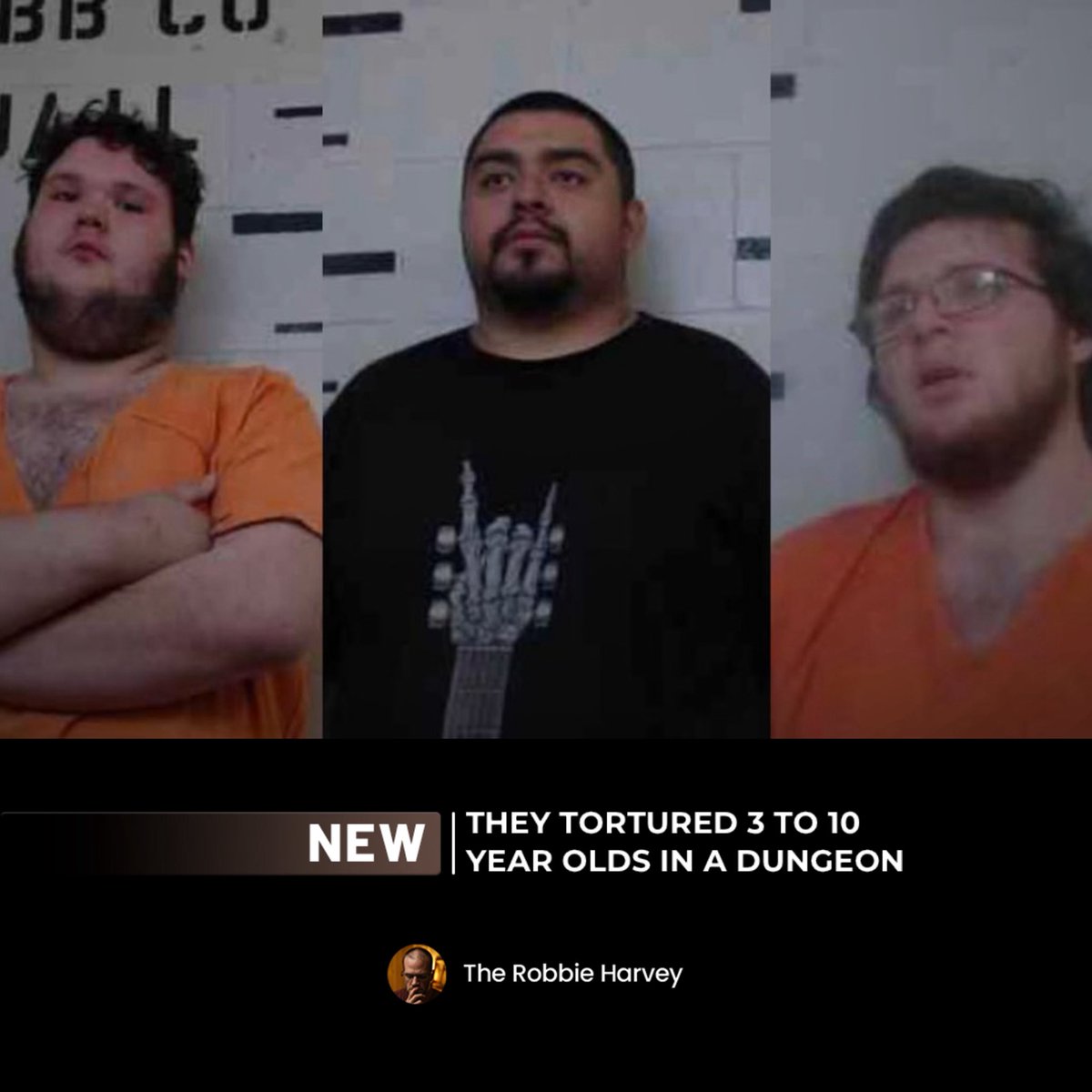 therobbieharvey's tweet image. These three monsters are accused of horrific crimes against children… keeping them in a dungeon… in a storm shelter… for over a year.
William McElroy and Dalton Terrell are charged with human trafficking and se*ually abusing children, while Andres Trejo is only charged with…