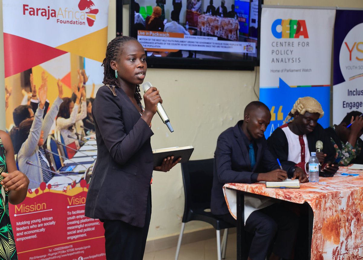 Pakwach Speaks (@pakwachspeaks) on Twitter photo Meet Sharon from Zombo.
A highly composed debator whose articulation is amazing on the matter that matters to the youths of Westnile headed by Rt. Hon Speaker Lakisa Ivan.
<a href="/aueuyouthvoices/">AU-EU Youth Voices Lab - Power of the Collective</a> <a href="/centre4policy/">CEPA</a> <a href="/FarajaAfricaFdn/">Faraja Africa Foundation</a> <a href="/vijanacorps/">Vijana Corps</a> <a href="/NYCofUganda/">National Youth Council Uganda</a> <a href="/UgandaUnites/">Uganda UNITES</a> Meet Sharon from Zombo.
A highly composed debator whose articulation is amazing on the matter that matters to the youths of Westnile headed by Rt. Hon Speaker Lakisa Ivan.
<a href="/aueuyouthvoices/">AU-EU Youth Voices Lab - Power of the Collective</a> <a href="/centre4policy/">CEPA</a> <a href="/FarajaAfricaFdn/">Faraja Africa Foundation</a> <a href="/vijanacorps/">Vijana Corps</a> <a href="/NYCofUganda/">National Youth Council Uganda</a> <a href="/UgandaUnites/">Uganda UNITES</a>