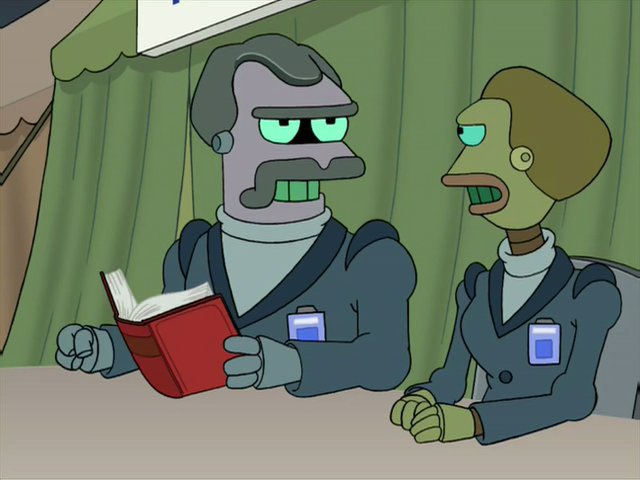 QuotesFuturama's tweet image. We can't wait for Coilette any longer, damn it. I have to get home to watch the zombie Osbournes.
#Futurama