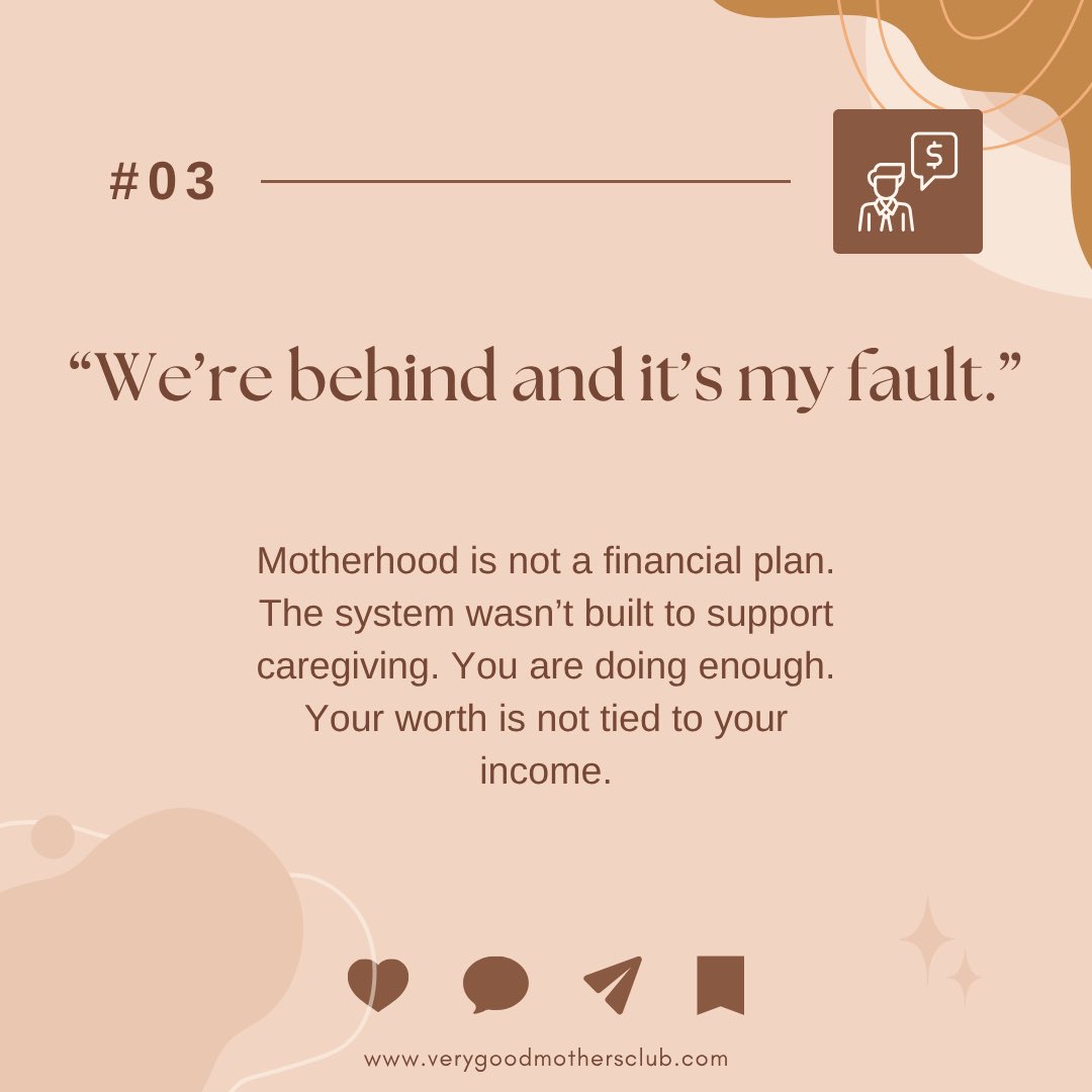 VGM_club's tweet image. Moms carry a lot including unspoken guilt around money
Here are 3 beliefs we hear all the time and how to shift them 🧠✨
You’re not selfish for spending on yourself
You’re not meant to carry it all
You are not behind the system is

#MomSupport #MoneyAndMotherhood #VGMC