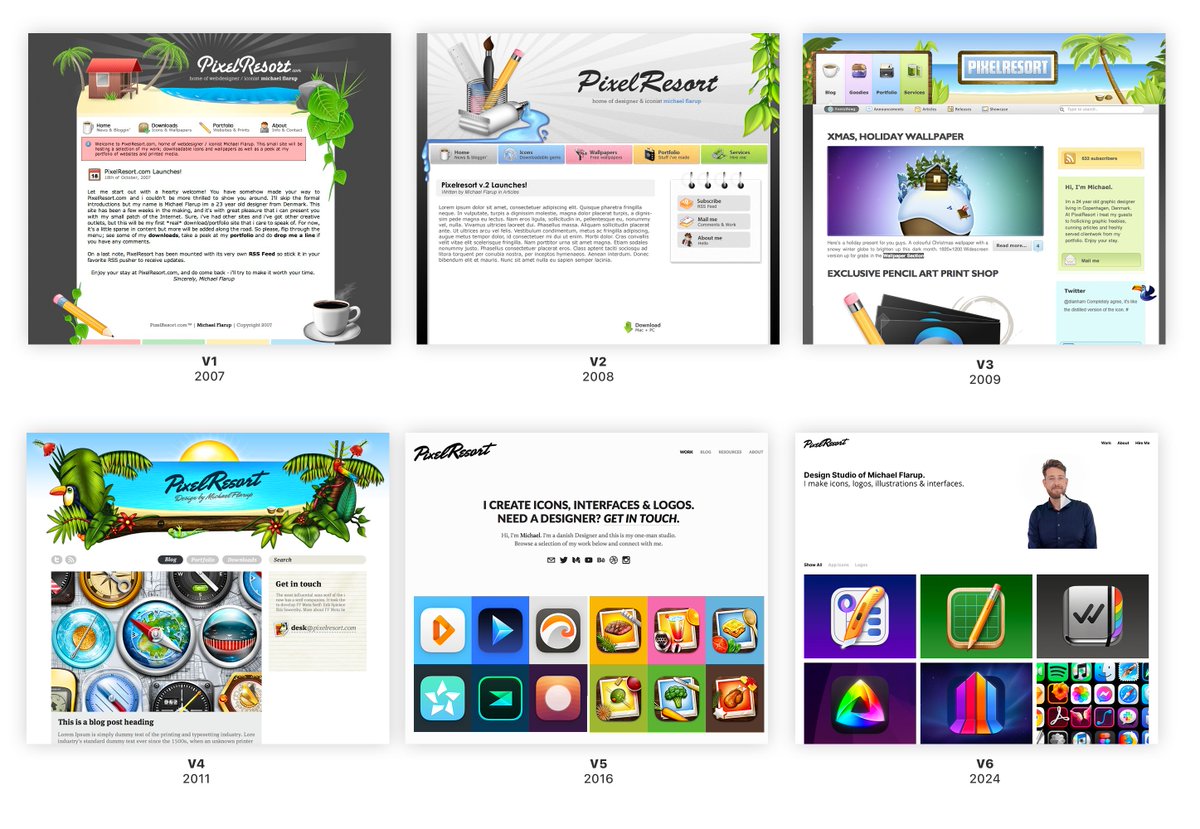 flarup's tweet image. Every designer knows the hardest project is your own portfolio. In 18 years, I’ve only managed to do it six times.
