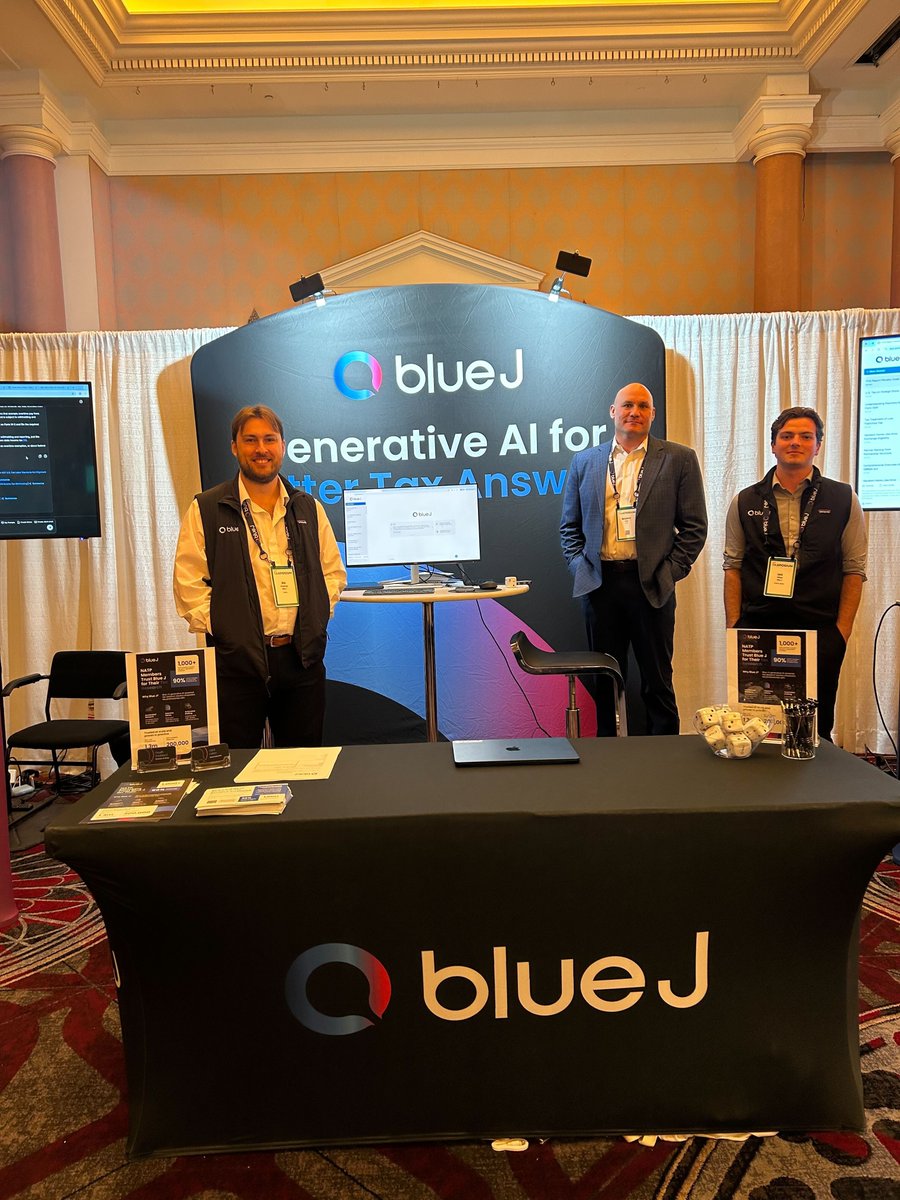BlueJLegal's tweet image. We’re live at #Taxposium 2025! The energy is incredible—and we’re just getting started. If you’re on-site, be sure to visit Blue J at booth #1-2 and discover how you can transform your tax research with generative AI.
#Taxposium #NATP #BlueJ #TaxResearch #BetterTaxAnswers