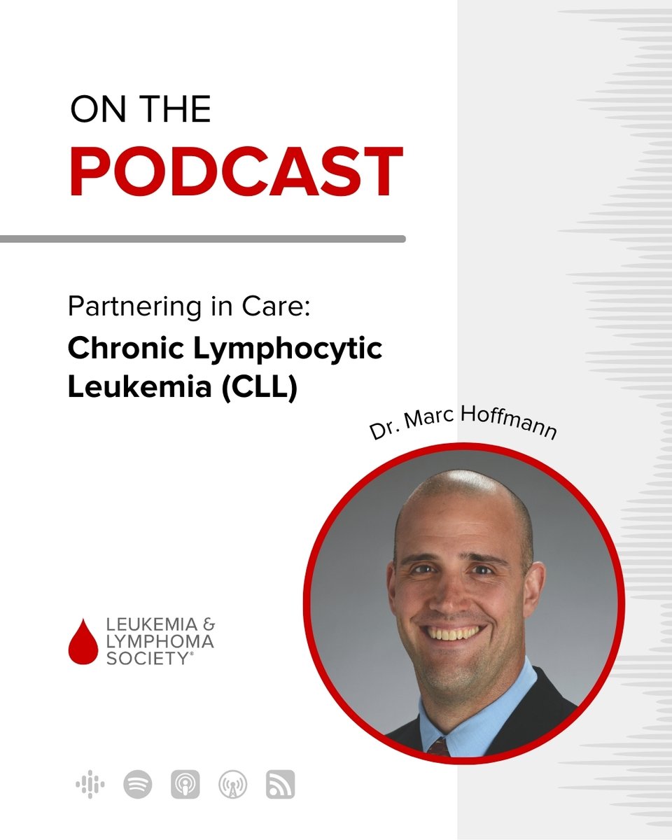 LLSusa's tweet image. What is chronic lymphocytic leukemia (CLL), how is it treated, and what does care look like after a diagnosis? Dr. Marc Hoffmann from @KUcancercenter breaks it all down in our latest podcast episode—plus, what’s next in research and care 👉 bit.ly/4506BBc