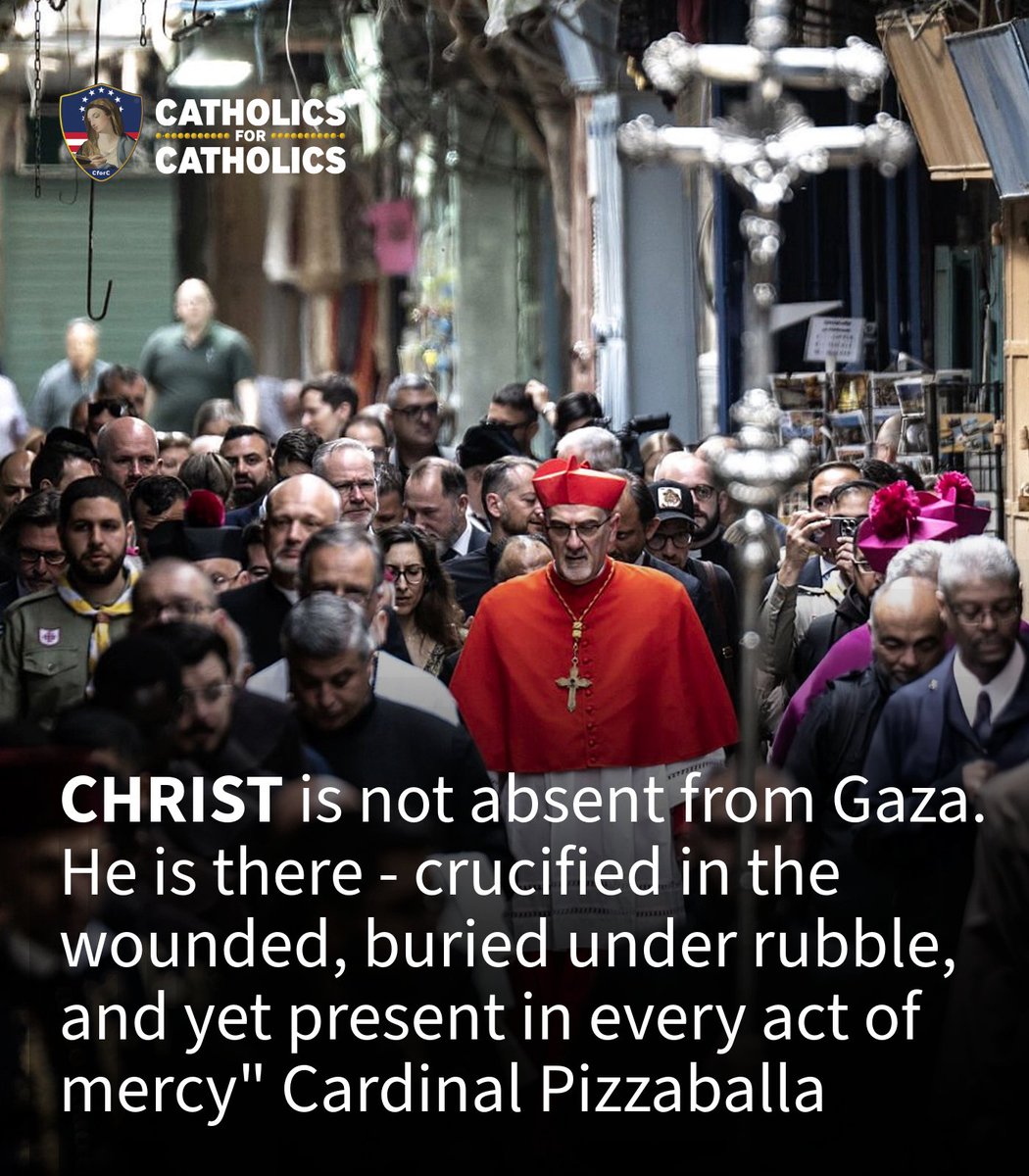 CforCatholics's tweet image. At a press conference following their pastoral visit to Gaza, the Greek Orthodox and Latin Patriarchs of Jerusalem issue a joint appeal to world leaders and decision makers, calling for “an end to the war, the release of detainees, and the beginning of a true healing process that…