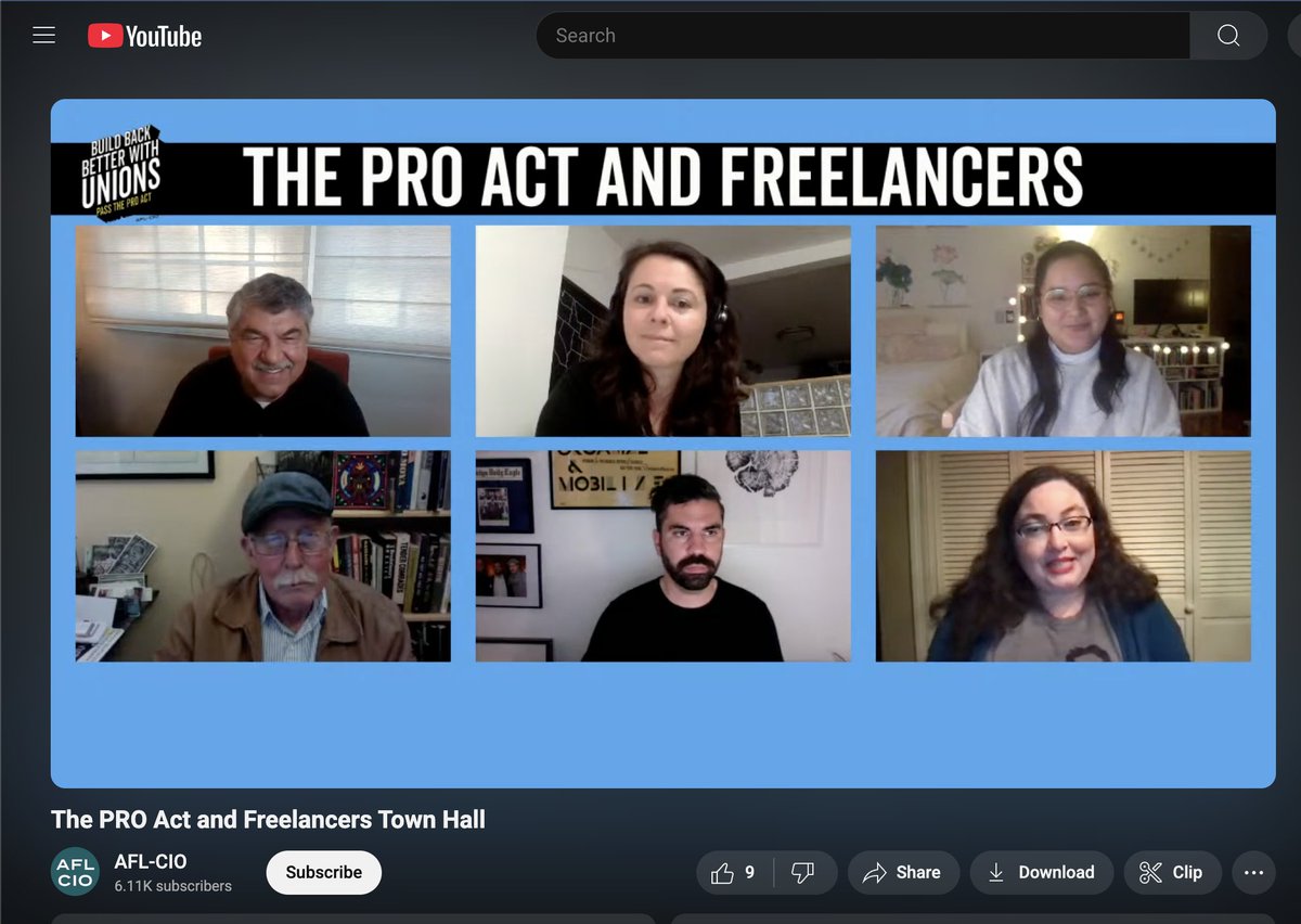 2/3 Rafael Espinal of the Freelancers Union previously joined forces with AFL-CIO and Dem Socialists to attack independent contractors

Here he is with Richard Trumka of AFL-CIO and Megan Romer of DSA trying to federalize California's freelance-busting AB5 via the PRO Act