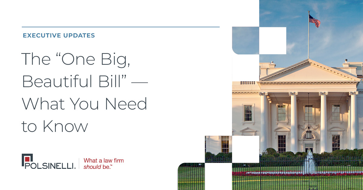 Polsinelli's tweet image. The One #BigBeautifulBill made many of the tax provisions of the 2017 #TaxCuts &Jobs Act permanent &included other key tax specifications affecting businesses, individuals, small businesses, universities and renewable energy. Get a summary of them here: polsinelli.com/executive-orde….