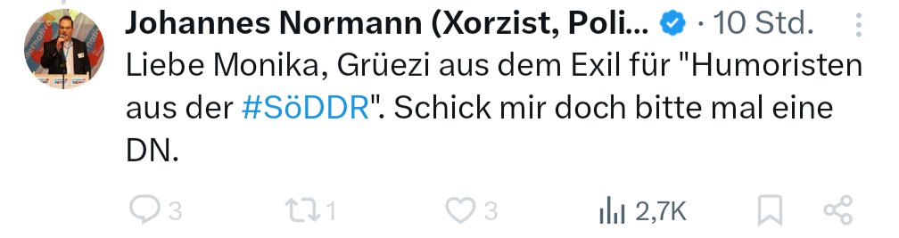 SvenFischer1980's tweet image. Ich wette, dass die "liebe Monika" @JohannesNormann überhaupt nicht kennt.