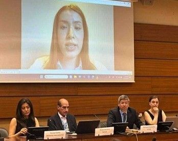 IFEX's tweet image. #MENA 🌐 At #HRC59, @GulfCentre4HR highlighted growing threats to civic space, from arbitrary executions in Saudi Arabia to repression in Iran and Iraq, urging states to protect journalists and human rights defenders. buff.ly/CMZK4yK
