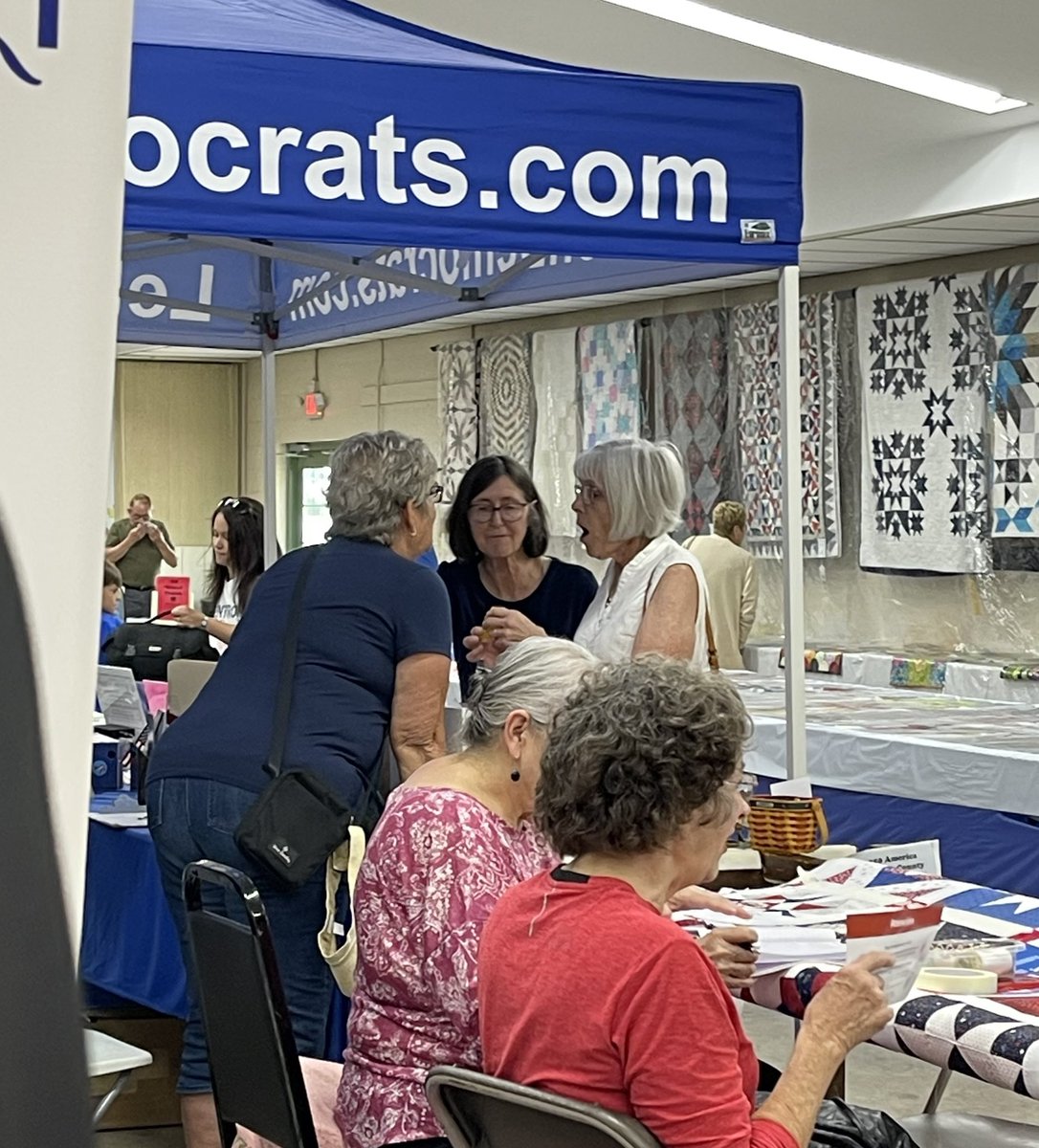 KeithbPa's tweet image. The Democrat table is packed with young people! πππ