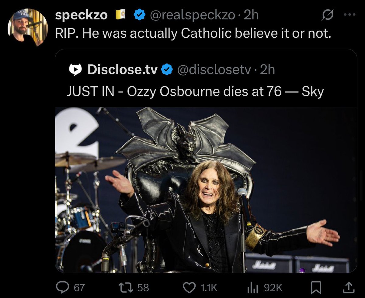 JadenMcNeilLive's tweet image. Ozzy Osbourne was Catholic and Kanye West is actually saving the White race believe it or not