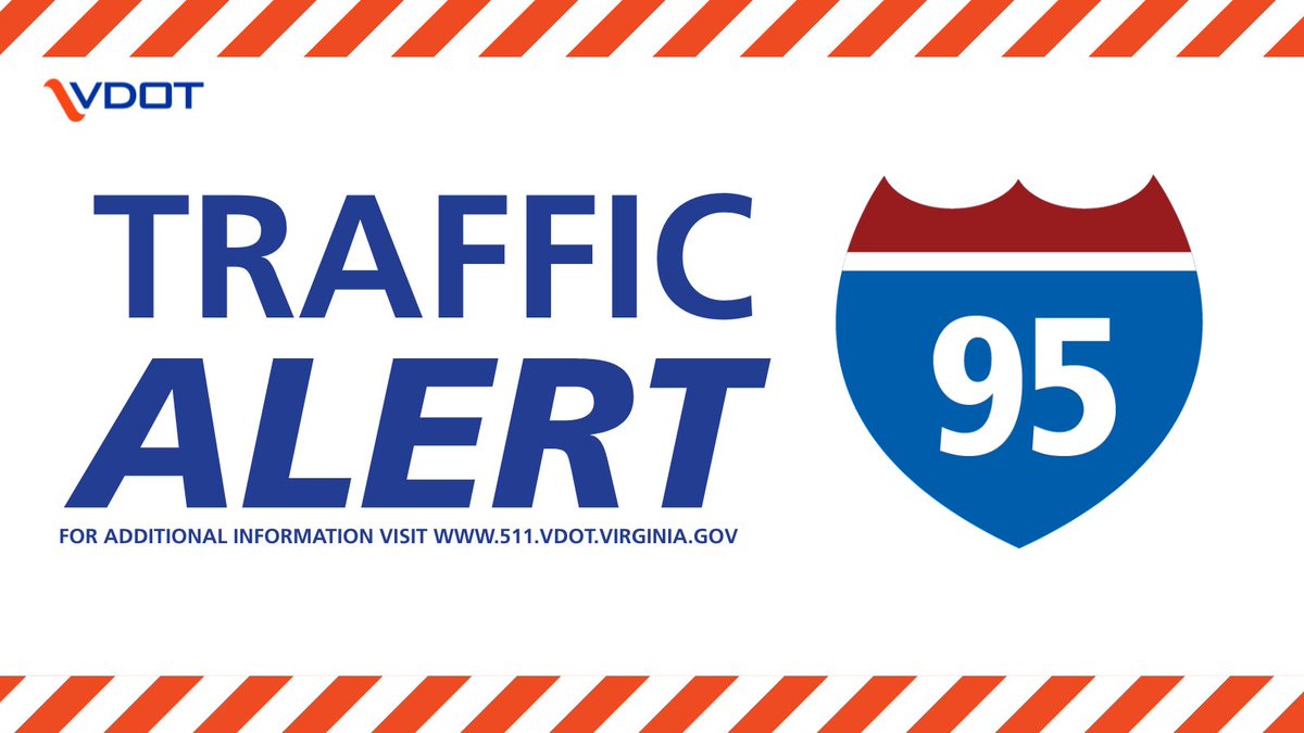 VaDOTRVA's tweet image. The center and right travel lanes of I-95 SB are closed near Rte. 10 (MM 61) in @ChesterfieldVa due to a disabled tractor-trailer.
There are 3 miles of backups. Motorists should seek alternate routes to avoid delays during their PM commute.