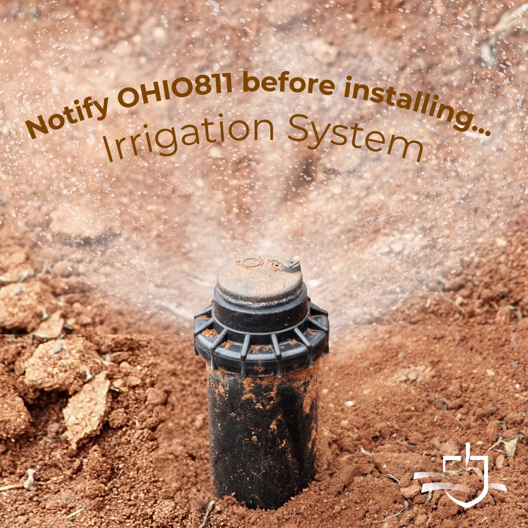 OHIO811's tweet image. Planning to install a new irrigation system in your yard?
Make sure your first step is contacting OHIO811, not picking up the shovel! Hitting a buried utility line can lead to costly repairs, service outages, or serious injury. Always call 811 or submit an excavation…