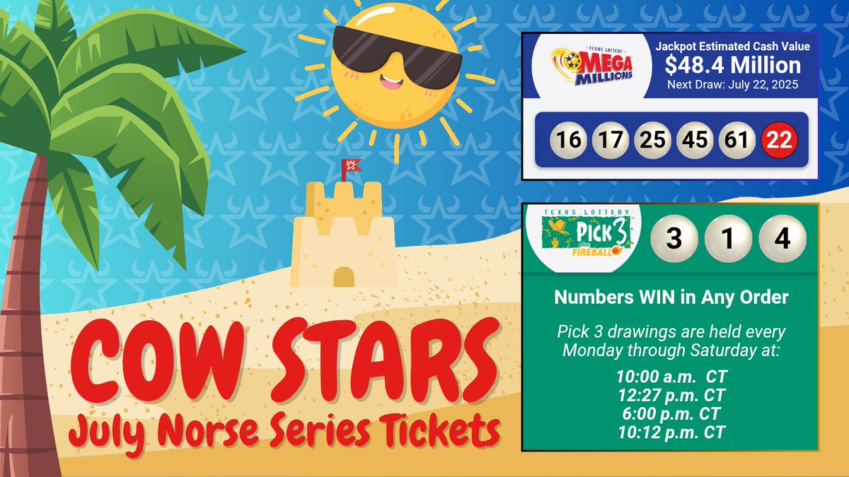 🚨 BIG DRAW DAY!

We’re in for a $48.4 M Mega Millions cash jackpot 💰💥
Numbers: 16 • 17 • 25 • 45 • 61 • 22

4 Pick 3 draws 🎟️
Numbers: 3 • 1 • 4

5 chances to win today! Would you lose it if you won? 😄