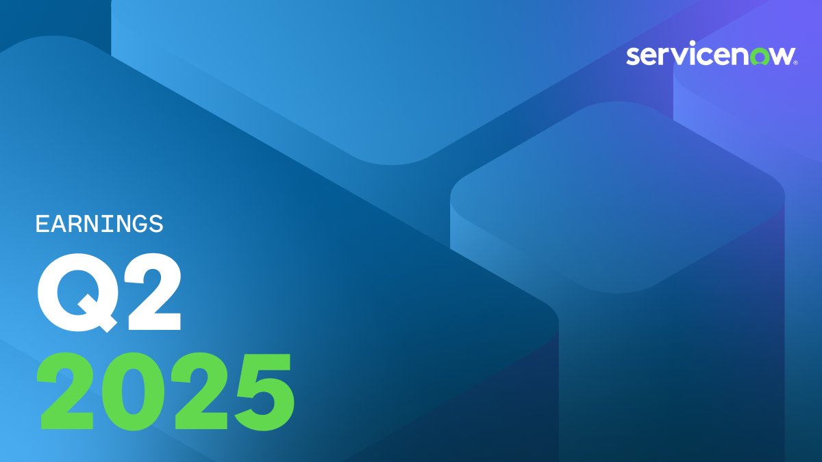 ServiceNowNews's tweet image. Tune in to our Q2 2025 earnings call tomorrow at 2 p.m. PT for updates from @ServiceNow Chairman and CEO @BillRMcDermott and President and CFO Gina Mastantuono. spr.ly/6012fGpjw