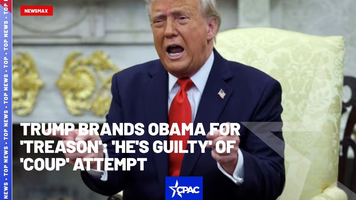TopNewsbyCPAC's tweet image. President Donald Trump did not hold back in his latest remarks, pointing to former President Barack Obama as the perpetrator of 2016 election fraud and putting the cloud over his White House successor by coordinating the "coup" attempt... read more at CPAC.org/TopNews