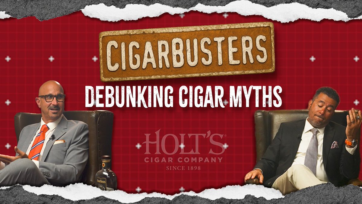 HoltsCigar's tweet image. Have you watched today's new YouTube video yet? We're busting 15 of the most common cigar myths that are actively ruining your experience. This ultimate cigar knowledge guide will finally set the record straight on everything you've heard. Cigar Myths = BUSTED 💥