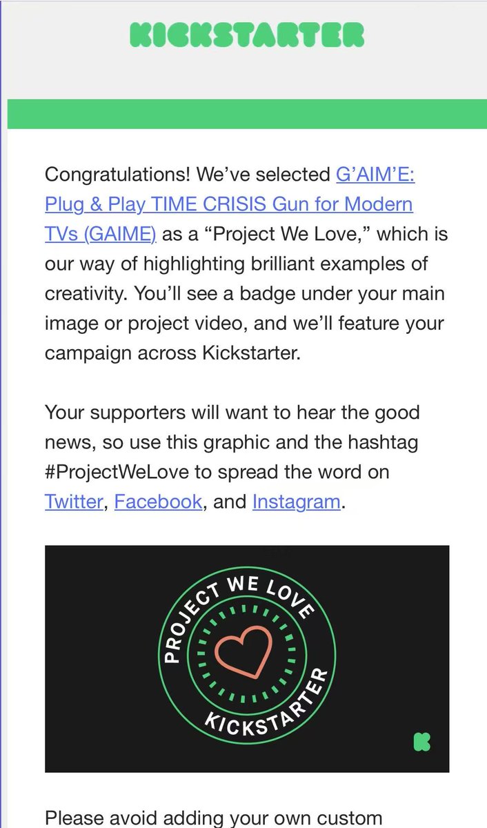 MyGAIME's tweet photo. WE HAVE BEEN RECOGNISED BY KICKSTARTER!🤩

We are proud to announce that we’ve been selected as a ‘Project We Love’ by Kickstarter!

A huge thank you to our loyal supporters and backers - this wouldn’t be possible without you.

With 31 days left in our campaign, there’s still so much more to come. Stay tuned and keep sharing the love!

Thank you to the team at @Kickstarter and our continued support by @BNEI_license 

@tasseidenki 

https://t.co/SNj126aCOU